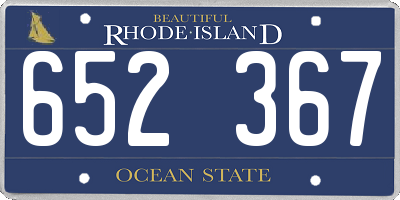 RI license plate 652367
