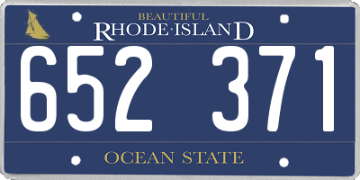 RI license plate 652371