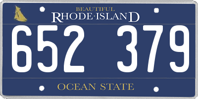 RI license plate 652379