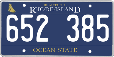 RI license plate 652385