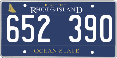 RI license plate 652390