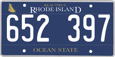 RI license plate 652397