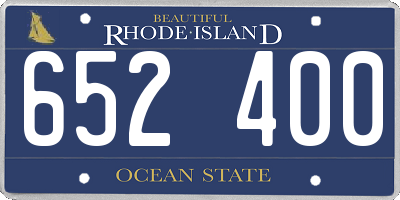 RI license plate 652400