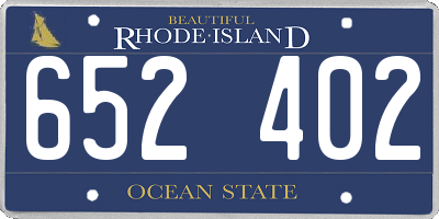 RI license plate 652402