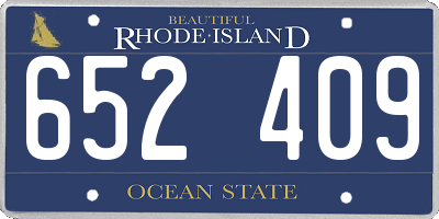 RI license plate 652409