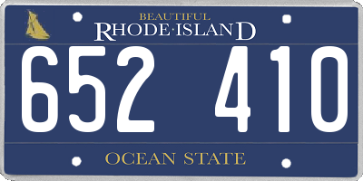 RI license plate 652410