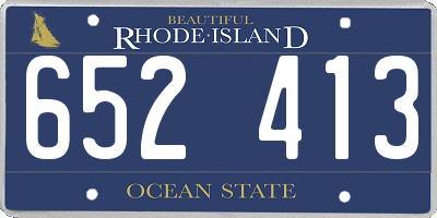 RI license plate 652413