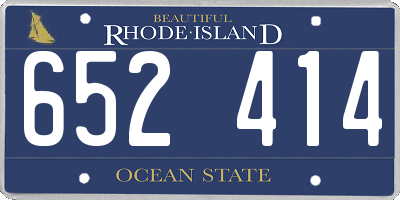 RI license plate 652414