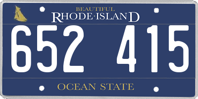 RI license plate 652415
