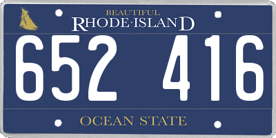 RI license plate 652416