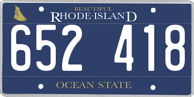 RI license plate 652418