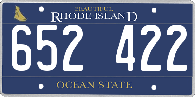 RI license plate 652422