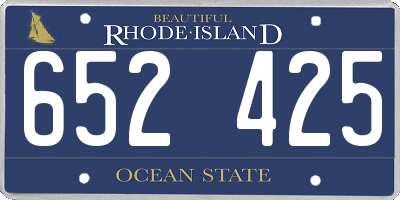 RI license plate 652425