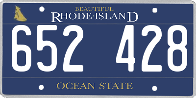 RI license plate 652428