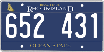 RI license plate 652431