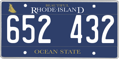 RI license plate 652432