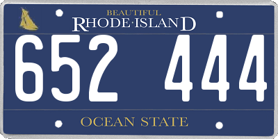 RI license plate 652444