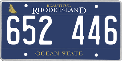 RI license plate 652446