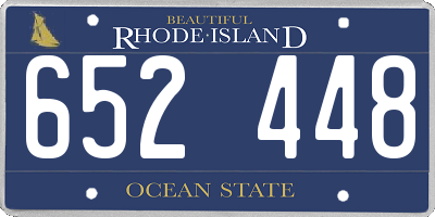 RI license plate 652448