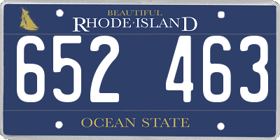 RI license plate 652463
