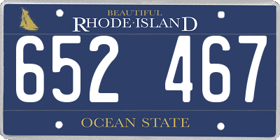RI license plate 652467
