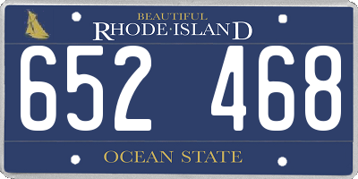 RI license plate 652468