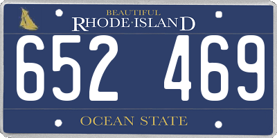 RI license plate 652469