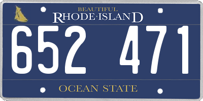 RI license plate 652471