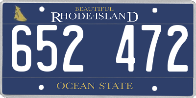 RI license plate 652472