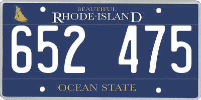 RI license plate 652475