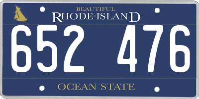 RI license plate 652476