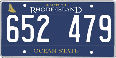 RI license plate 652479