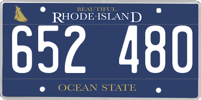 RI license plate 652480