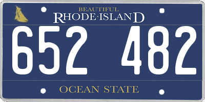 RI license plate 652482