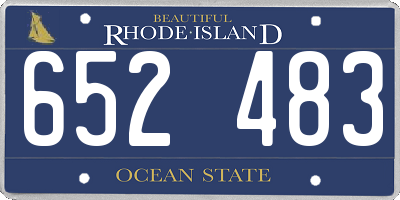 RI license plate 652483