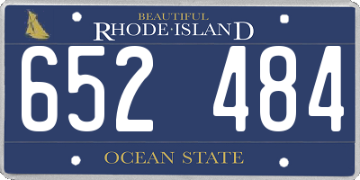RI license plate 652484