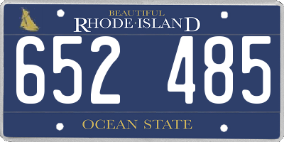 RI license plate 652485