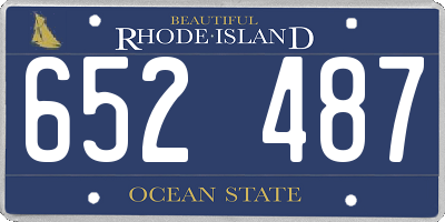 RI license plate 652487