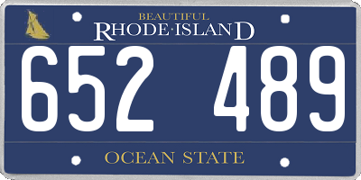 RI license plate 652489