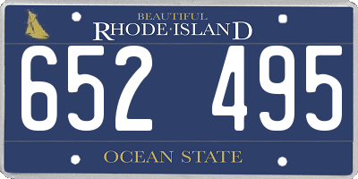 RI license plate 652495