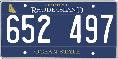 RI license plate 652497