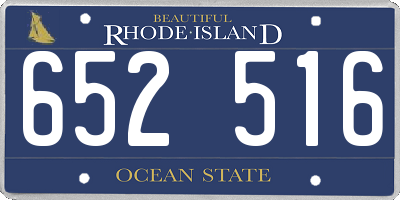 RI license plate 652516