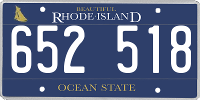 RI license plate 652518