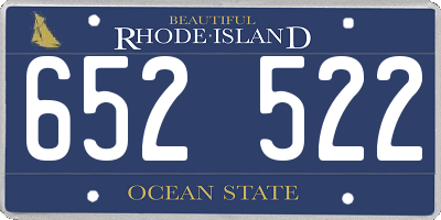 RI license plate 652522