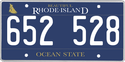 RI license plate 652528
