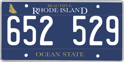 RI license plate 652529