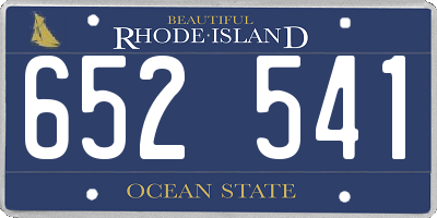 RI license plate 652541