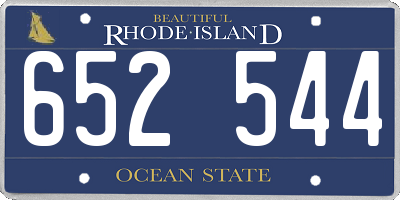RI license plate 652544