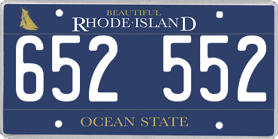 RI license plate 652552
