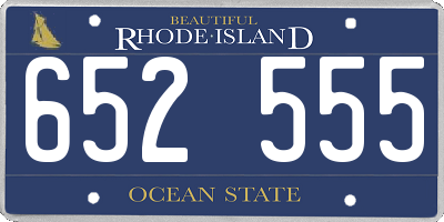 RI license plate 652555